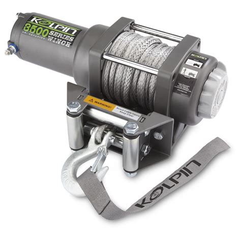 Kolpin® 3500 Lb Atv Utv Synthetic Rope Winch 579081 Winches