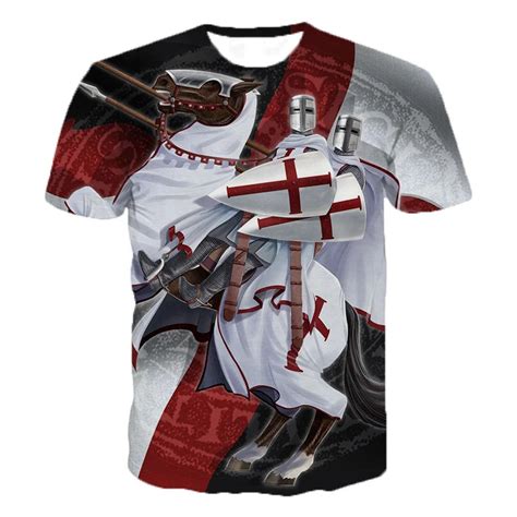 Knights Templar D Print T Shirt Knights Templar Fashion Casual T