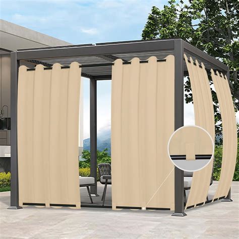 Amazon Easy Going Outdoor Curtains Waterproof Windproof