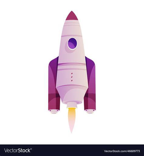 Rocket Launching Spaceship In Space Royalty Free Vector