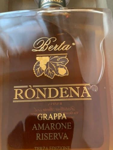 N V Berta Rondena Grappa Amarone Riserva Vivino Australia