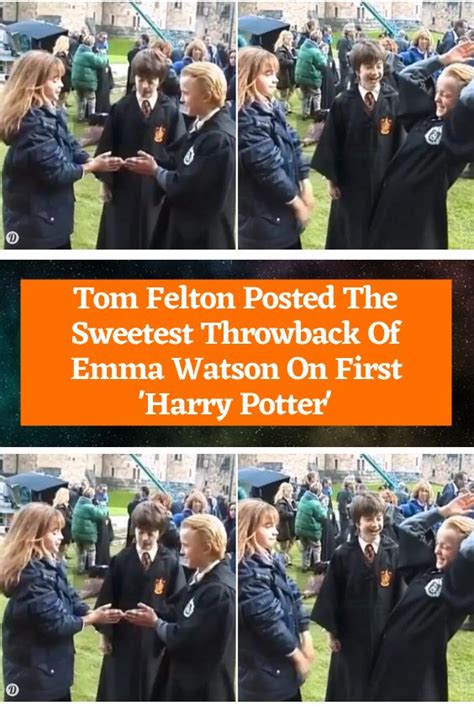 Tom Felton Posted The Sweetest Throwback Of Emma Watson On First 'Harry Potter' | First harry ...