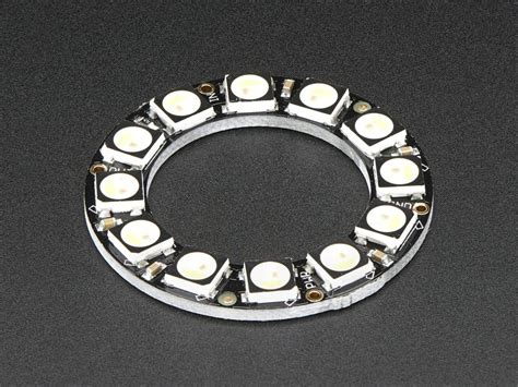 Anello NeoPixel 12 LED RGBW 5050 Con Driver Integrati Bianco Freddo