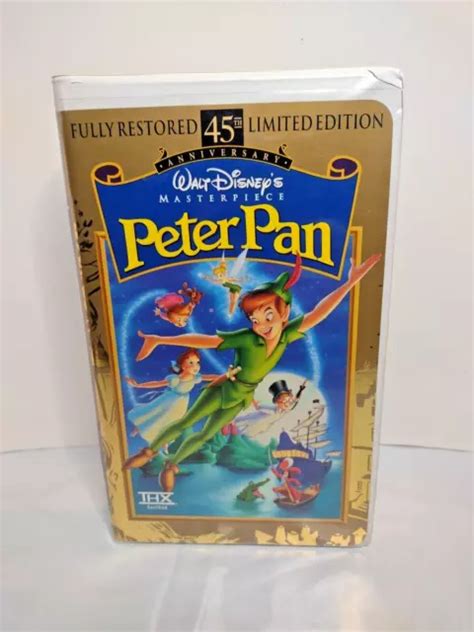 Peter Pan Vhs Th Anniversary Limited Edition Walt Disney