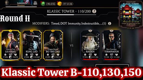 Klassic Tower Boss Battle 110 130 150 Fight Reward MK Mobile