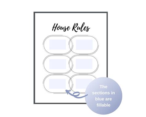 Fillable And Editable Airbnb House Rules Printable House Rules Sign