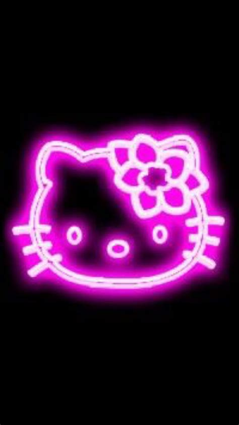 Neon Hello Kitty Background