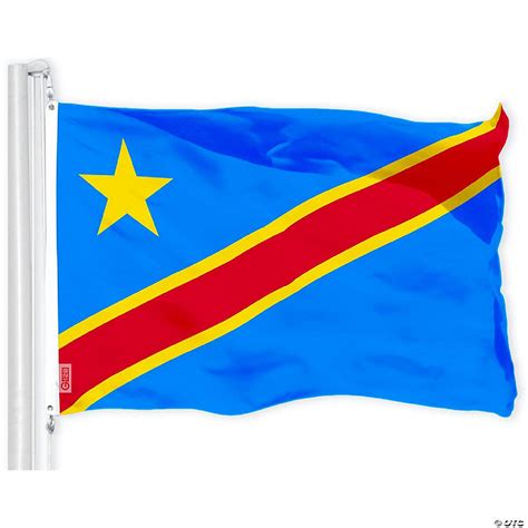 G128 3x5ft DR Congo 150D Polyester Flag | Oriental Trading