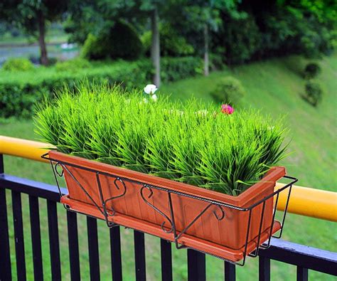 Cotonie Fake Plastic Greenery Shrubs Wheat Grass Window 8 Pcs Artificial Outdoor Plants ...