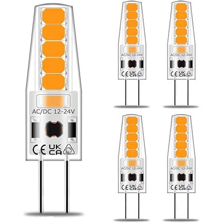 Ascher 5er Pack G4 2W LED Lampen 10X 2835SMD 220LM Ersatz für 20W