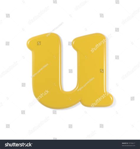 Yellow Font Lower Case Letter U Ilustra Es Stock Shutterstock