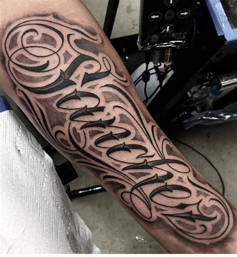 Sánchez tattoo Tattoo lettering fonts Chicano tattoos lettering