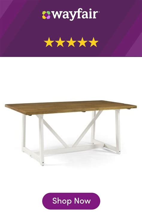 Sand Stable Emmett Pine Solid Wood Trestle Dining Table Wayfair