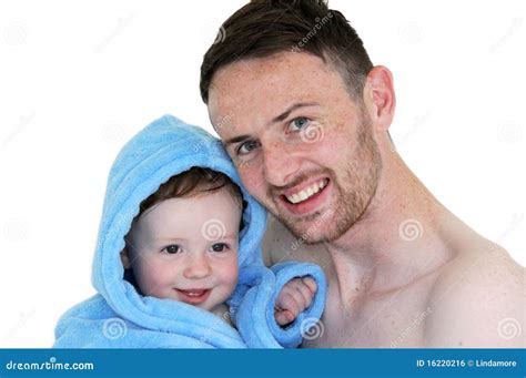 Father Holding Baby Son Smiling Royalty Free Stock Image Image 16220216