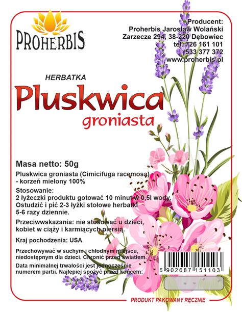 Pluskwica groniasta korzeń mielony 50g Proherbis