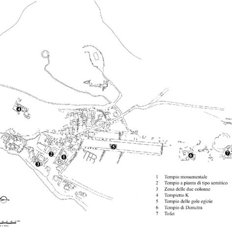 Planimetria Della Citt Punico Romana Di Tharros Con Indicazione Delle