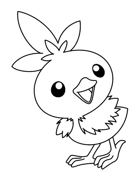 Happy Torchic Pokemon Coloring Page Free Printable Coloring Pages For