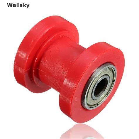 Wallsky 1pcs 8mm 10mm Chain Roller Slider Tensioner Wheel Guide Pit