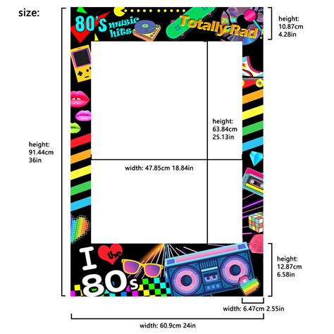 I love 80s Picture Frame Photo Booth Prop Photobooth Selfie Pre-cut ...