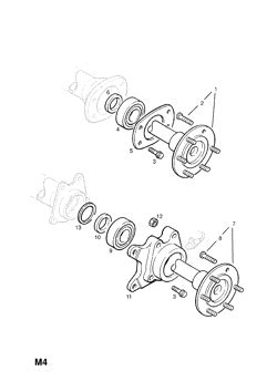 Opel FRONTERA A Rear Axle Less Limited Slip Differential Opel EPC