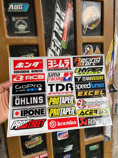 Stiker Pack Sponsor Racing Stiker Honda Gank Tdr Ohlins Rcb Prostreet