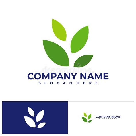 Nature Logo Vector Template Creative Leaf Logo Design Concepts Stock