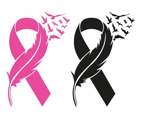 Cancer Ribbon Silhouette