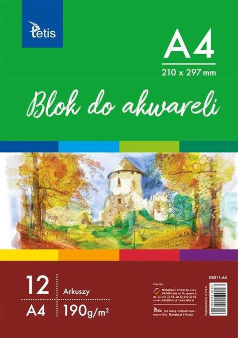 Blok Do Akwareli KB011 A4 190 G M2 12 Arkuszy Ceny I Opinie Ceneo Pl