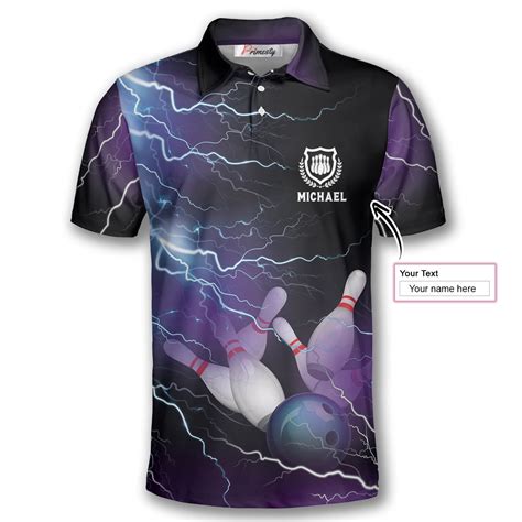 Bowling Thunder Lightning Custom Bowling Shirts For Men Primesty