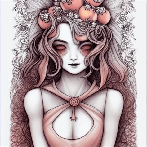 Fantasy Peach Coloring Page · Creative Fabrica