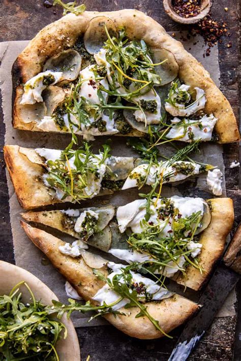 Pesto Potato Burrata Pizza With Spicy Arugula Half Baked Harvest