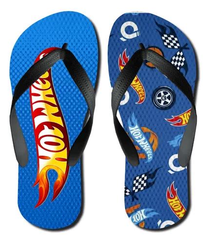 Chinelo De Dedo Hot Wheels Infantil E Adulto Moda Praia Leve