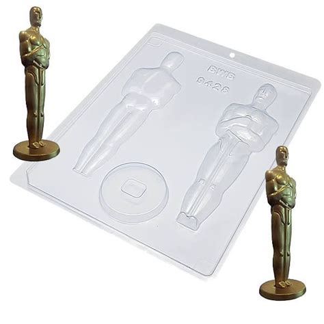 Forma Para Chocolate Oscar Estatueta Grande 95g Forma Simples Ref 9428