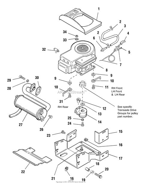 Simplicity 1692359 Regent 14hp Hydro And 38 Mower Deck Parts Diagram For Engine Group