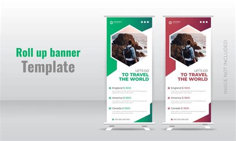 Premium Vector Travel And Trip Agency Roll Up Banner Design Or Pop Up