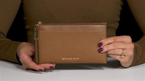 MICHAEL Michael Kors Empire Large Zip Card Case SKU: 9931162 - YouTube