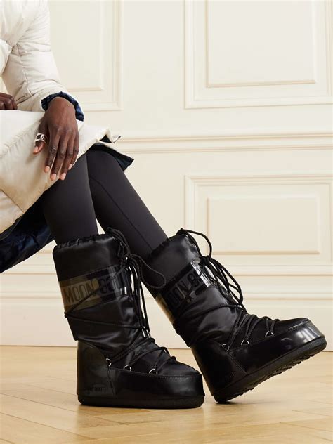 MOON BOOT Icon Glance Shell And PVC Snow Boots NET A PORTER