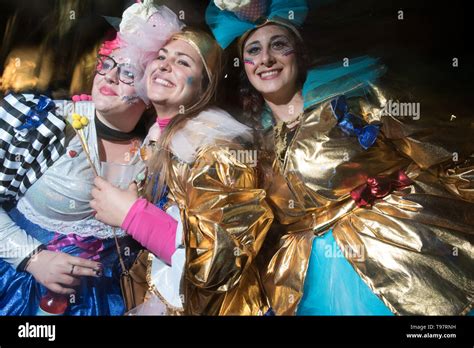 Girls Enjoy The Carnival Stock Photo Alamy