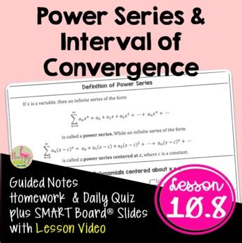 Power Series And Interval Of Convergence Bc Calculus Unit By