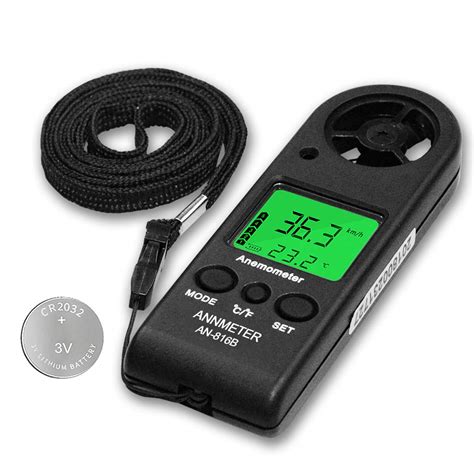 Aiomest Digital Anemometer Mini Handheld Wind Speed Gauge Measuring Air