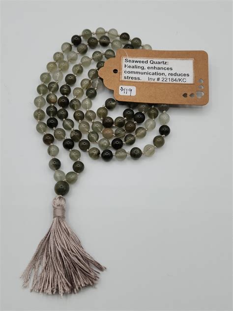 Mala Necklace Seaweed Quartz 8mm Arctic Malas