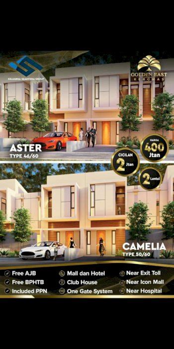 Rumah Golden East Kebomas Gresik Dekat Icon Mall Strategis Dp Cicil