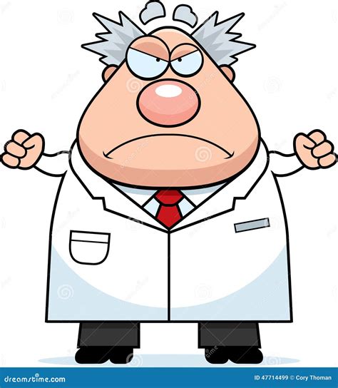 Angry Cartoon Mad Scientist Stock Vector Illustration Of Clipart