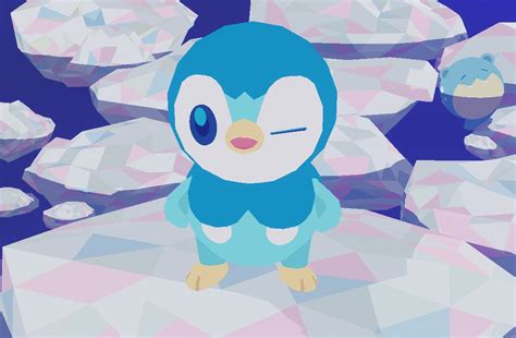 Kc Amber On Twitter Piplup D Model The Trading Card Referenced