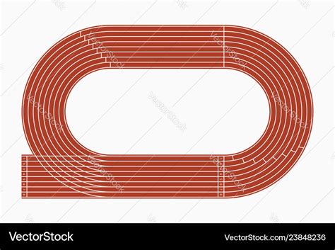 Running Track Top View Sport Stadium Royalty Free Vector