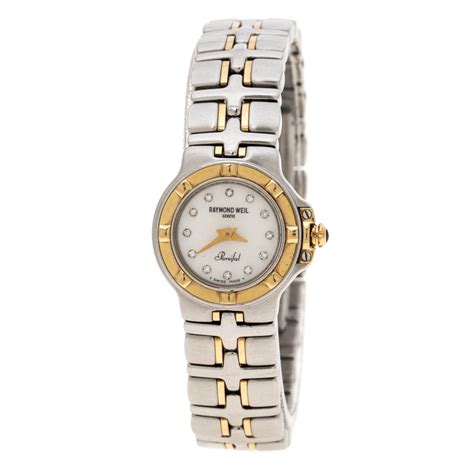 Raymond Weil White Mother Of Pearl Stainless Steel Parsifal