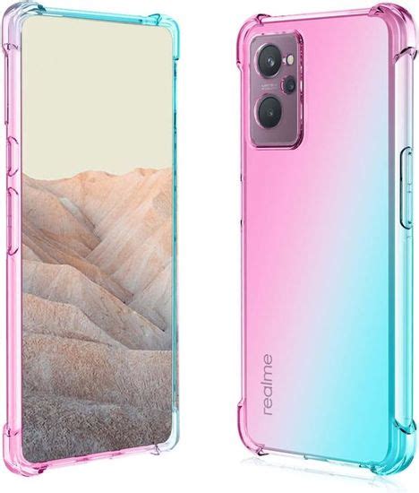 Coque pour Realme 9i Case en Silicone Transparent Anti jaunit Dégradé