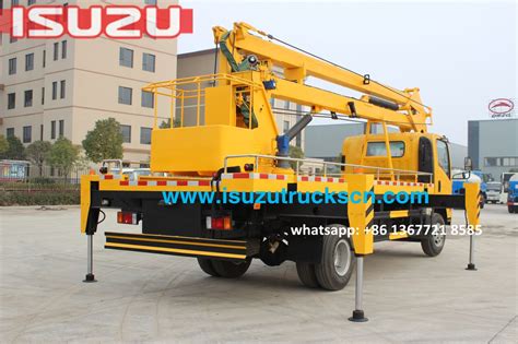 Syria 19m NPR Bucket Crane Truck Isuzu Aerial Working Platform Vehicle