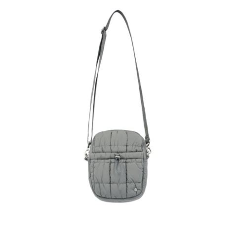 MUSINSA acmé de la vie NEW SYMBOL RIVET QUILTING MINI CROSS BAG GRAY