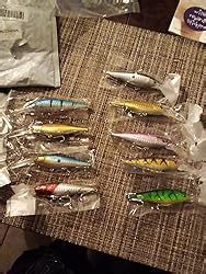 Amazon Origlam Pack Fishing Lures Hard Baits D Eyes Minnow